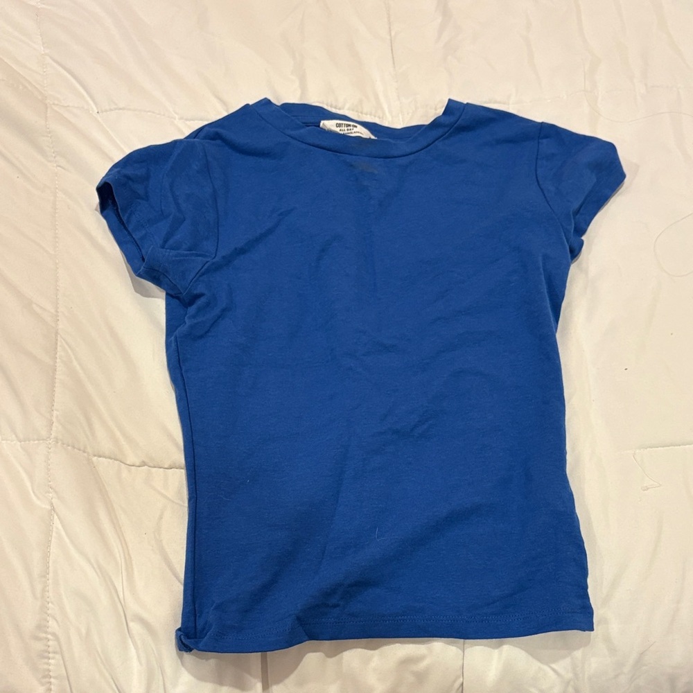 Blue women’s cotton on all day crew tee